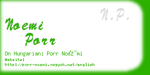 noemi porr business card